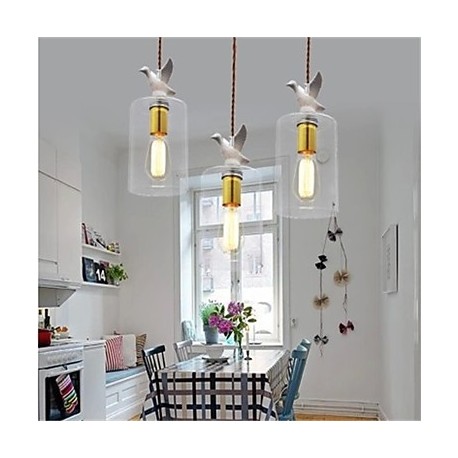 Creative personality bird Glass Chandelier