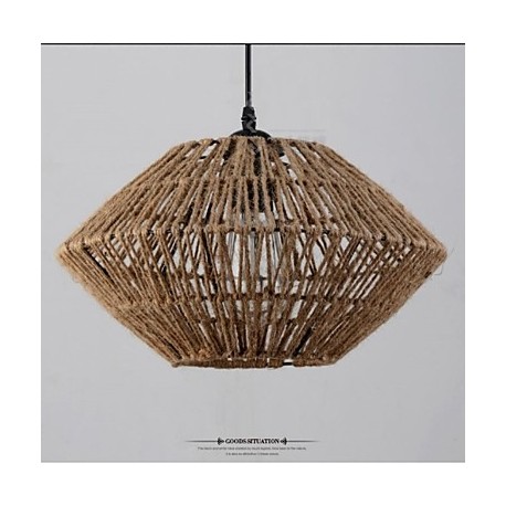 Vintage Rope Made Pendant Light with One Light