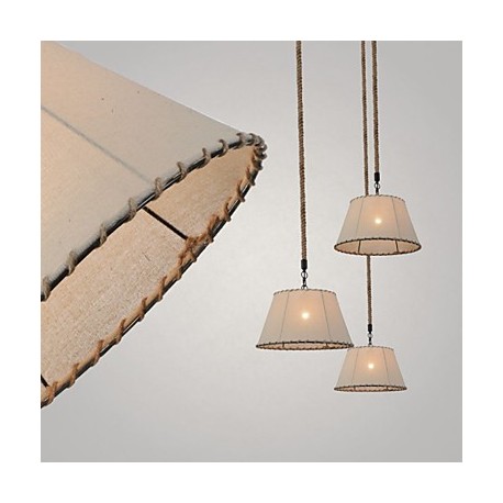 (S)1 Lights/Pendant Lamps/Vintage Style/Industry Style/Yellow/Cloth & Metals Drop Light