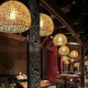 25*18CM Modern Rural Cany Art Woven Rattan Restaurant Single Head Droplight Lamp LED