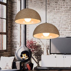 E27 30*15CM Line 1M Restore Ancient Ways The Nordic Idea Semicircle Chimney Hand Hemp Rope Personality Droplight Led