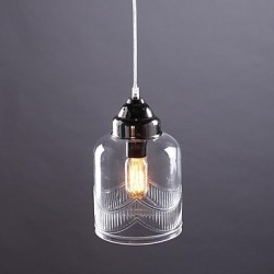 40W Modern/Contemporary / Traditional/Classic / Vintage / Lantern / Country Nickel Glass Pendant LightsLiving Room / Bedroom / D