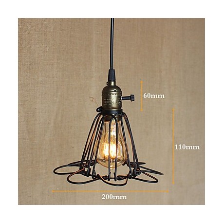 American Rural Industry Contracted Single Head Of Creative Small Hob Iron Chandelier