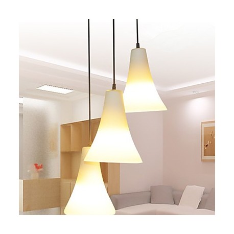 E27 23*19CM Funnel Cone Cone Type Single Head Trumpet-Shaped Glass Meal Light Simple Droplight Led Lamp Light