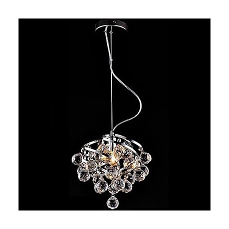 E27 5W LED Crystal Chandelier Luxurious Pendant Light for Dining-Hall Dining Room Lighting