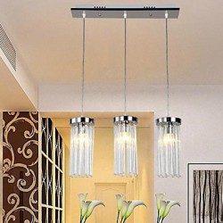 40w Modern/Contemporary Crystal Chrome Metal Pendant LightsLiving Room / Bedroom / Dining Room / Study Room/Office / Kids Room /