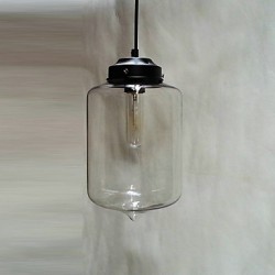 Bottle Design Pendant, 1 Light, Minimalist Iron Painting