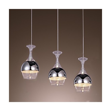 French-Style Creative 3 Light Pendant in Shape Of Goblet