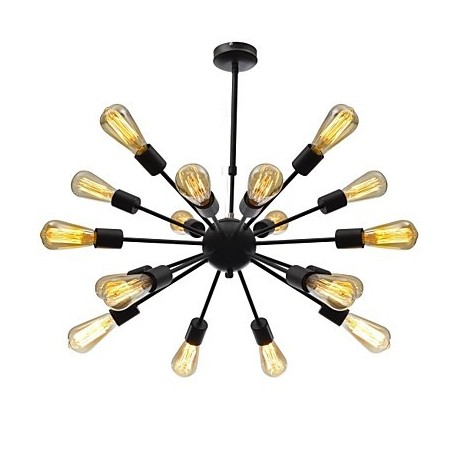 North American-Style Minimalist Radial 18 Light Chandelier