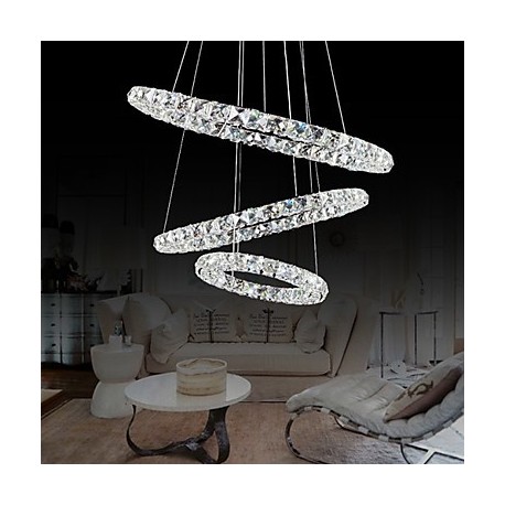 44W Modern/Contemporary Crystal / LED Chrome Metal Pendant Lights Living Room / Dining Room