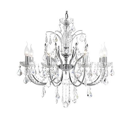 Elegant Crystal Chandelier with 8 Lights