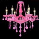 Coffee Room lamp Project Light Candle Crystal Hanging Lamp Pink