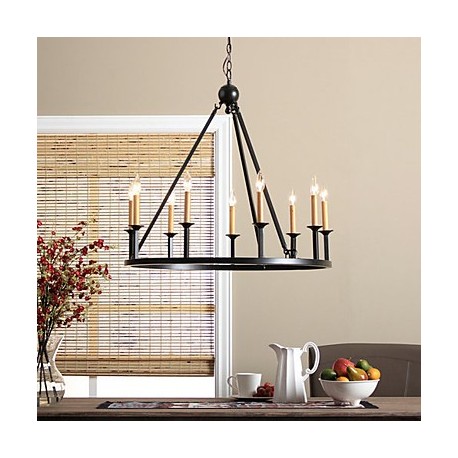 MAX:60W Country Mini Style Painting Metal Chandeliers Bedroom / Dining Room / Entry / Hallway