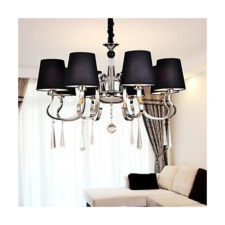 40 Traditional/Classic Bulb Included Nickel Metal Chandeliers Living Room / Dining Room