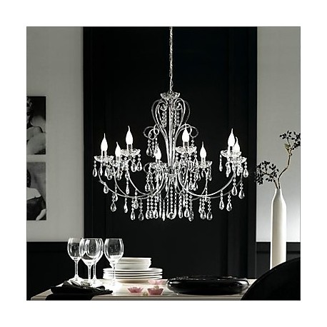 MAX:60W Traditional/Classic Crystal Chrome Metal Chandeliers Bedroom / Dining Room / Study Room/Office / Hallway