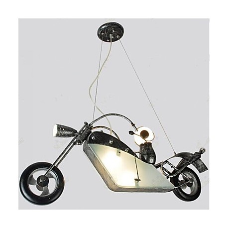 Nostalgic Children Bedroom Boy Motorcycle Iron Chandelier lighting lamps