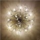 Stainless Steel Etched Deciduous Crystal LED Ceiling Llight