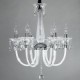 American-Style Lodge 6 Light Chandelier With Glass Shade