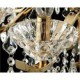 High-Grade Gold Wrought Iron Crystal Chandelier 6 Lights