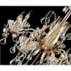 High-Grade Gold Wrought Iron Crystal Chandelier 6 Lights