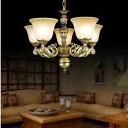 Chandeliers Five Lights 220V Bronze European Retro Classic