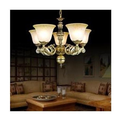 Chandeliers Five Lights 220V Bronze European Retro Classic