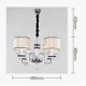 Modern Minimalist Living Room Chandelier Lighting Cloth Art Crystal Chandelier