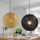 Country Simple Modern Restaurant lamp, Pastoral Rattan Lamp, Hemp Ball Chandelier