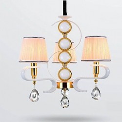 New Fabric Chandelier 3 Light Modern Minimalist High-Grade Lamp 110V or 220V