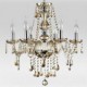 6-light The style of palace Glass Chandelier With Candle Bulb