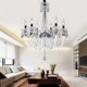 Elegant Crystal Chandelier with 6 Lights in Candle Bulb