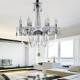 Elegant Crystal Chandelier with 6 Lights in Candle Bulb