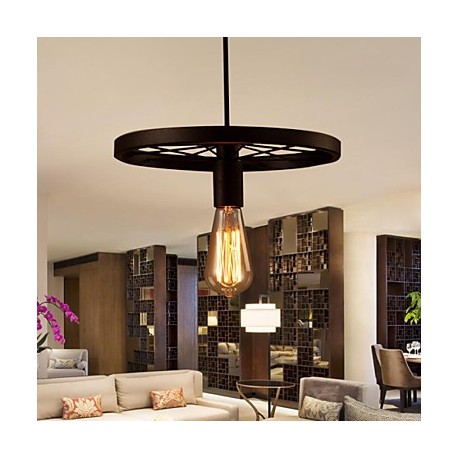 Industrial 1-light Vintage In Iron Shade Pendant Light