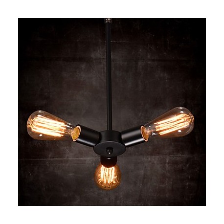 Pendant Light 3 Lights Country Style Wrought Iron