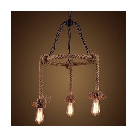 American Country Hemp Chandelier 3