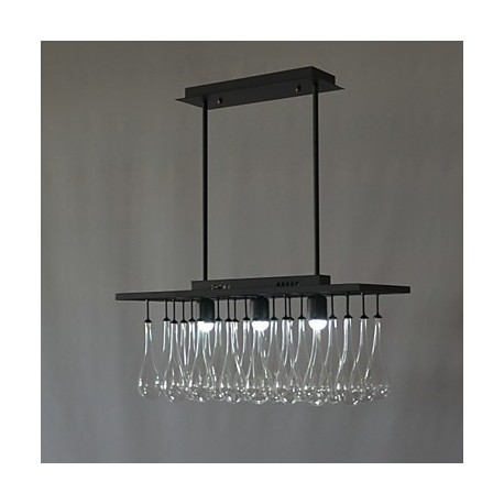 3W Modern/Contemporary Crystal Painting Metal Chandeliers Dining Room / Study Room/Office