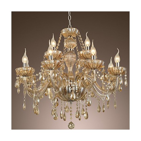 Chandelier Crystal Luxury Modern 2 Tiers Living 12 Lights