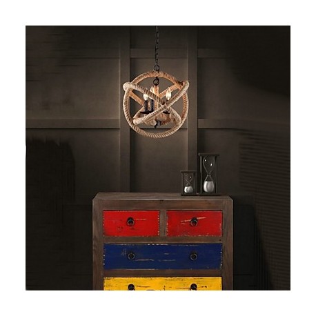 MAX:60W Country Mini Style Painting Metal Chandeliers Living Room / Bedroom / Dining Room / Hallway