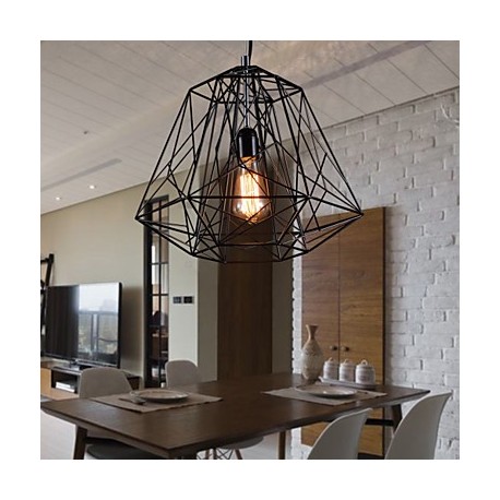 Pendant in Black Plait Lampshade