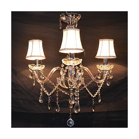 Modern Splendid 3 Lights Chandelier With Crystal Arm