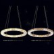 LED Crystal Pendant Lights Lighting Lamps Modern Fixtures Amber K9 Crystal Round Single Ring 30CM