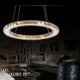 LED Crystal Pendant Lights Lighting Lamps Modern Fixtures Amber K9 Crystal Round Single Ring 30CM