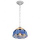 Chandeliers Mini Style /Country Dining Room/Garage white + blue Glass lights