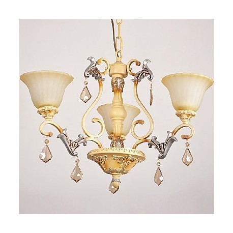 Max 60W Traditional/Classic Crystal Painting Chandeliers Living Room / Bedroom / Dining Room