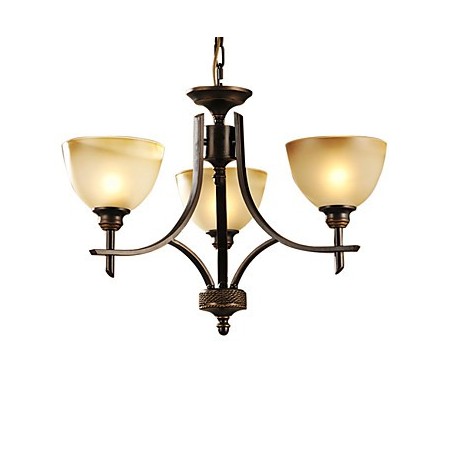 Elegant Chandelier with 3 Lights in Warm Light