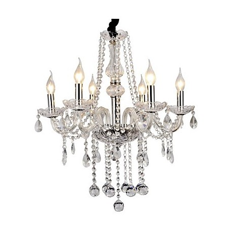 Max 40W Modern/Contemporary Crystal Electroplated Metal Chandeliers Living Room / Bedroom / Dining Room