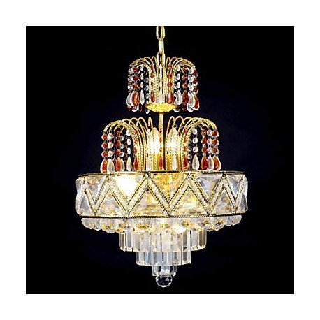 max 40w Traditional/Classic Crystal Painting Metal Chandeliers Living Room