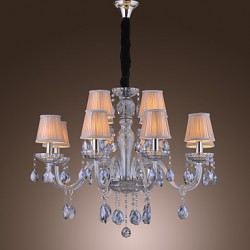 Max 60W Traditional/Classic Crystal Electroplated Glass Chandeliers Living Room / Bedroom / Dining Room / Study Room/Office