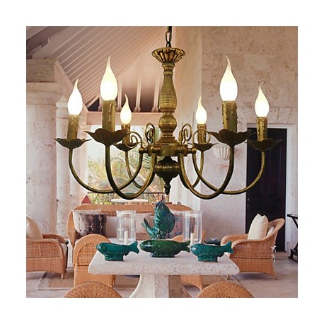 Max 40W Electroplated Metal Chandeliers Living Room / Bedroom / Dining Room