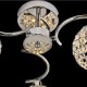 Max40W Modern/Contemporary Crystal / Bulb Included Electroplated Metal Pendant Lights / Flush Mount Bedroom / Dining Room / Hall